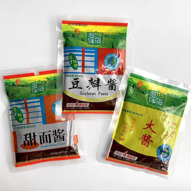 欣和葱伴侣豆瓣酱150g*5袋装黄豆酱炒菜拌面酱山东大葱煎饼蘸酱