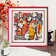 五路财神装 裱框红色铝合金窄边金属海报相框空框挂墙画框可定制