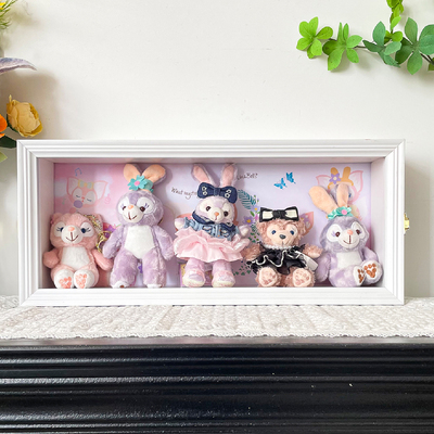 相框摆件迪士尼玲娜贝儿挂件玩偶收纳盒娃娃收纳公仔展示盒盲盒框