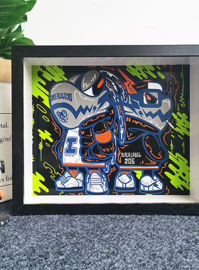 变色龙盲盒收纳展示架WAZZUP废土星球 潮玩模型展示相框防尘盒