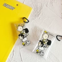 Ins Han Feng Charlie nhân vật hoạt hình Snoopy PVC ví ví chìa khóa tai nghe son môi túi mini gói thẻ lưu trữ - Ví tiền ví nam hàng hiệu