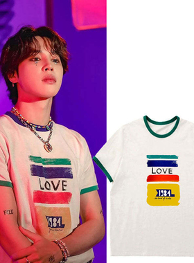 JIMIN朴智旻BTS防弹少年团同款T恤短袖海报上衣Equal Love 1984