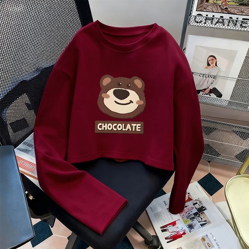 秋季新短款长袖T恤女生韩