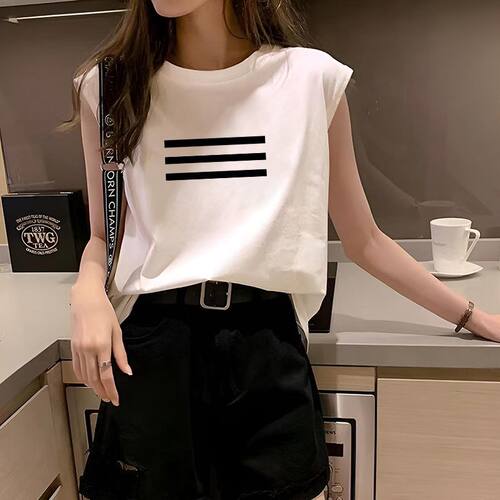 古着感个性无袖网红炸街上衣