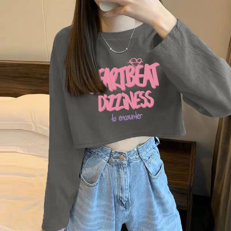 纯棉甜辣妹美式ins风上衣潮图片