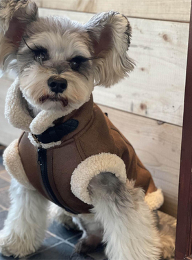 秋冬新款狗狗衣服小型犬马甲泰迪雪纳瑞比熊马尔济斯柴犬加厚保暖