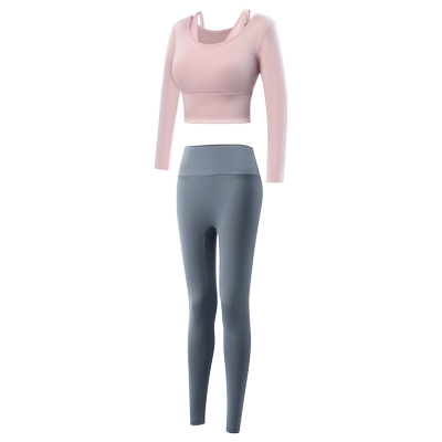 女士长袖瑜伽服套装夏季