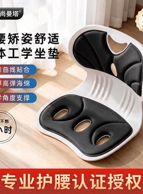 人体工学护腰坐垫办公室久坐靠腰垫腰部支撑腰托成人专用座椅靠背