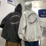 Y63P75控89港风大版开衫连帽印花休闲宽松外套夹克情侣，男装夹克，电商B205