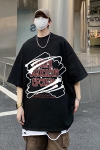 T2313 P30 控48 夏季男士t恤上衣短袖宽松纯棉潮流圆领t恤男图片