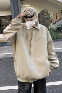 W7003 特P70 控138 秋冬男士皮衣夹克翻领外套翻领潮流帅气休闲图片