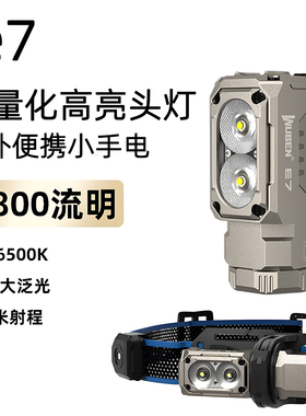 务本E7头灯钓鱼专用头戴式感应可充电耐用户外登山超亮强光手电筒