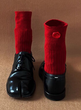 Tabi的绝配玫瑰袜！个性分趾鞋忍者鞋玫瑰花装饰彩色短袜小腿袜