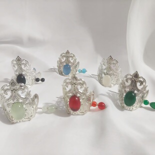 古风20CM棉花娃娃BJD三分叔娃头冠发饰套装发冠拍照头饰套装