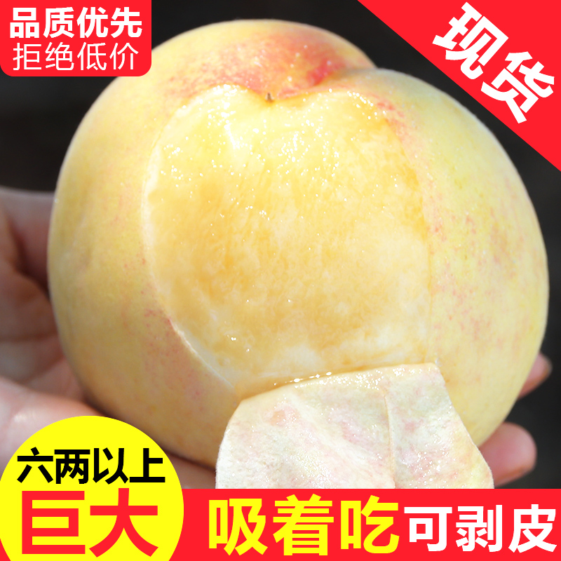正宗无锡阳山水蜜桃6-7两8个礼盒装新鲜孕妇水果软桃子现货湖景