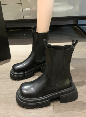 2023女鞋切尔西马丁靴短筒短靴