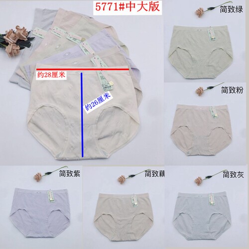 中大K5771玉姿一族新款舒适莫代尔亲肤无缝超弹力中腰女三角内裤