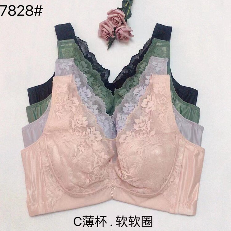 玉姿一族7828大显小文胸薄款c杯聚拢侧收加大码胖mm胸罩秋冬新款