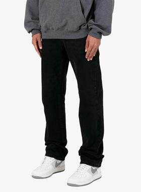 Mnml 纯黑色日常水洗经典款长裤四季流行宽松直筒牛仔裤男新品