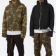 Mnml 新品 迷彩黑色加厚纯棉宽松短款 保暖高领拉链夹克男FOG风格