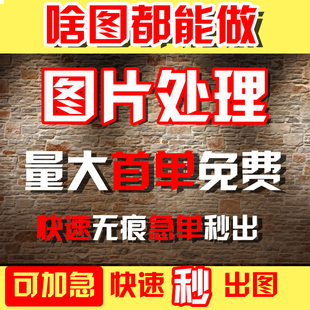 加急代做P图改图调图cad修改效果修改制作名片主图详情页海报菜谱