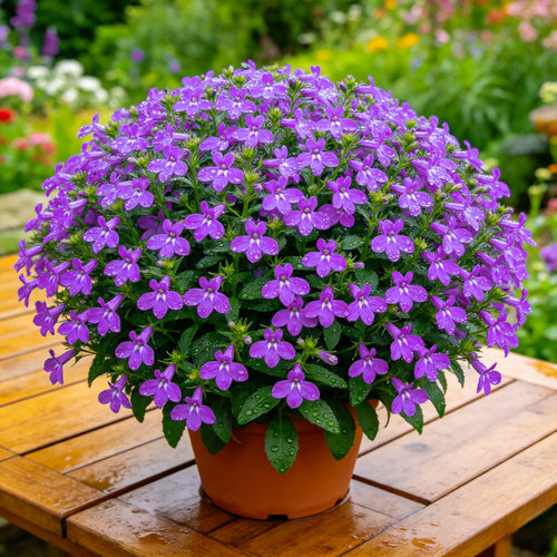 六倍利半边莲盆栽带花苞垂吊花卉阳台庭院四季开好养易活花苗花卉