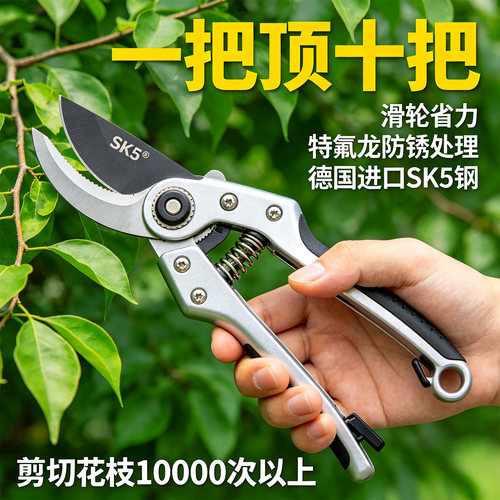 不锈钢园艺修枝剪花卉插花工具