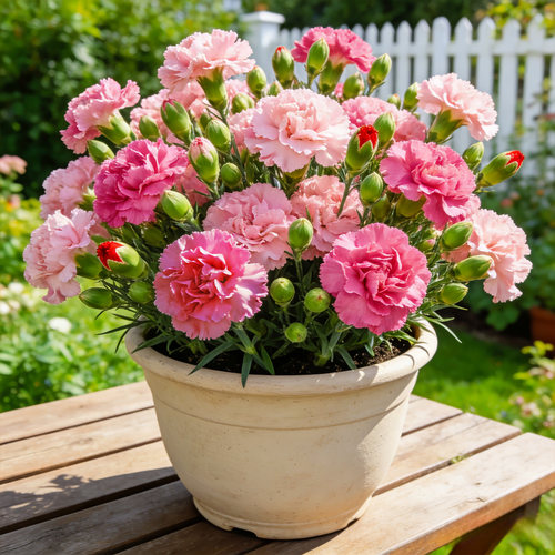 小巧好养一直开花康乃馨石竹盆栽