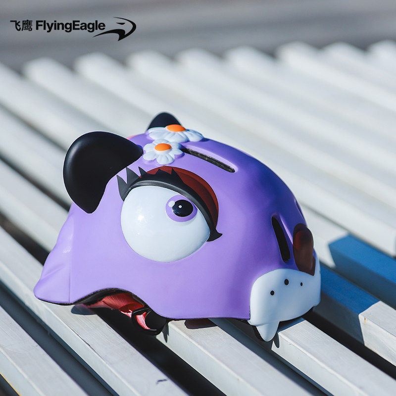 飞鹰轮滑儿童头盔一体式轮滑速滑单车平衡车滑板Zoo动物帽子