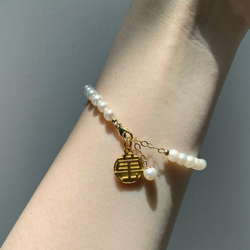 女天然珍珠复古百搭手链