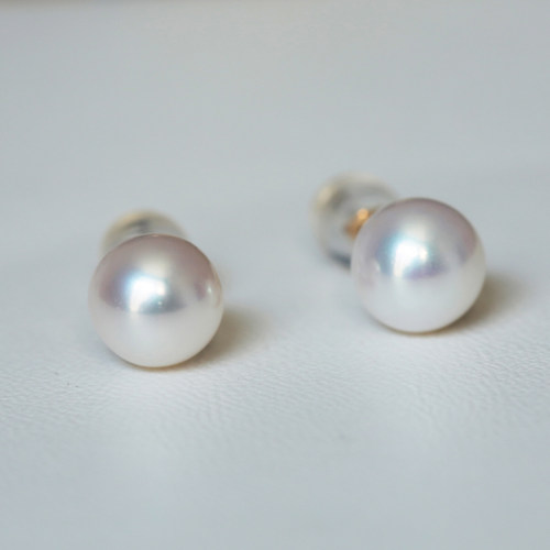 耳钉18k金淡水强光性价比