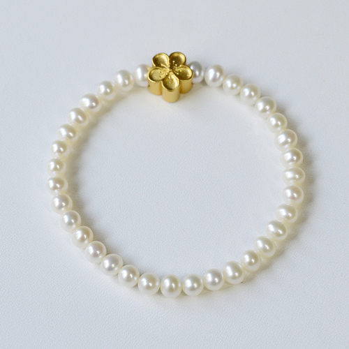 dreamwork小桃花珍珠Diy金珠手链