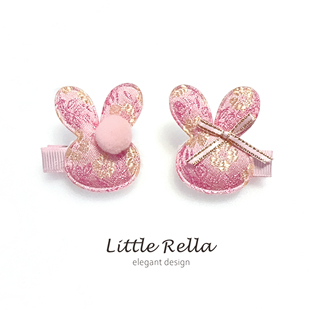 小瑞拉宝宝国潮发饰全包安全发夹儿童新年红色古风汉服兔子头饰