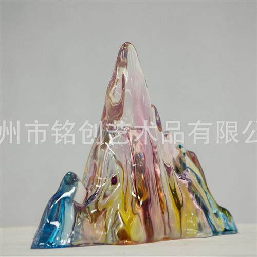 透明树脂假山雕塑现代酒店办公室展厅客厅树脂装饰艺术摆件品