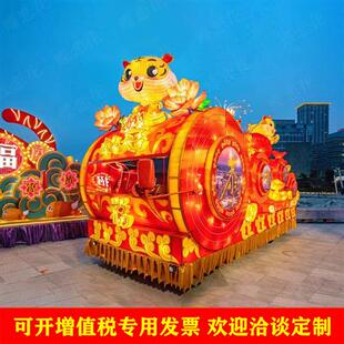 大唐不夜城夜间巡演发光花车移动大型节日庆典电动彩车游览花船