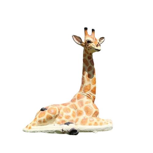 玻璃钢彩绘树脂工艺品动物公园绿地长颈鹿现货景观装饰小品摆件