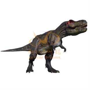 新大型仿真恐龙霸王龙电动恐龙会叫会动模型景观游乐园三角龙模型