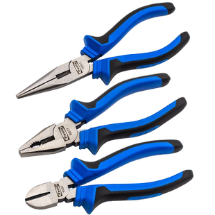 保拉正品高碳钢尖嘴钳钢丝钳斜嘴钳老虎钳斜口钳6寸8寸多功能钳子