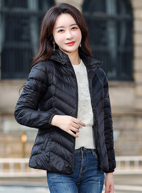 雪中飞通勤鸭绒短款羽绒服脱卸帽