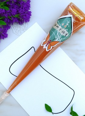 方寸景天25克杏黄色海娜膏彩色手绘纹身膏系列非植物人体彩绘防水