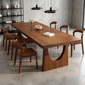 北欧简约现代小户型家用长方形吃饭桌餐厅实木餐桌客厅书桌工作台