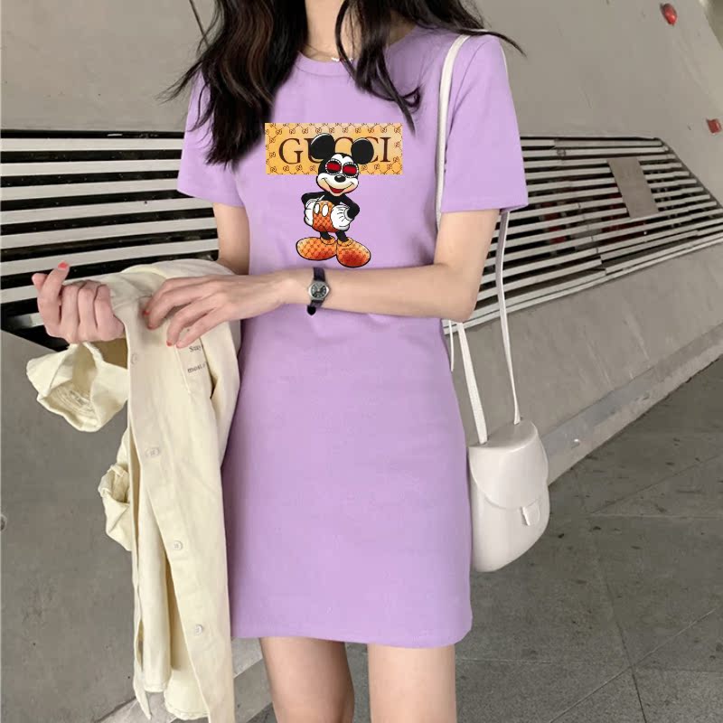 Slim short sleeve small dress women's summer T-shirt short skirt new