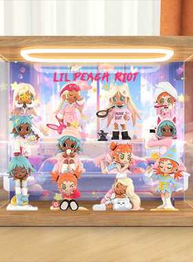 适用于Lil Peach Riot小小叛桃彻夜狂欢手办防尘灯光亚克力收纳盒