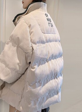 灯芯绒学生面包服棉服外套加厚2026女韩版新款小棉袄冬季短款宽松