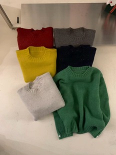 珍珠情结！品质款含金线高配浣熊绒软糯慵懒风圆领套头保暖毛衣女