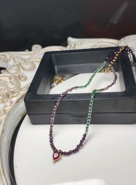 极细水晶串珠项链女款小众设计感高级轻奢锁骨链2025新款爆款颈链
