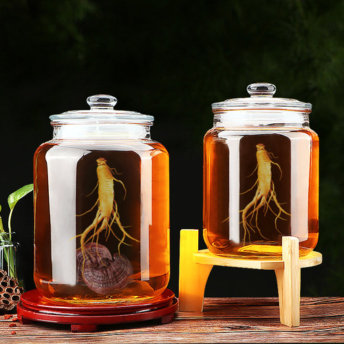 泡酒玻璃瓶带龙头高档密封大容量