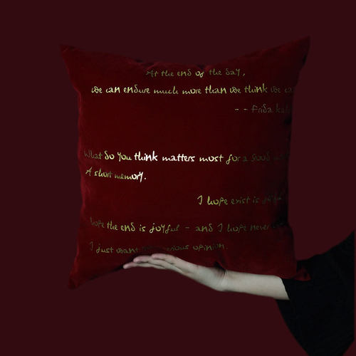 牧神午后抱枕靠枕烫金frida头像