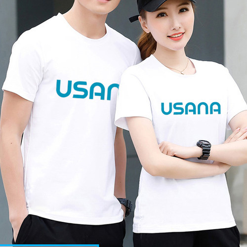 usana优莎娜夏季纯棉t恤广告衫