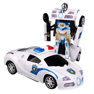 儿童变形汽车机器人玩具男孩3到6岁机甲4模型5警车大黄蜂变型金刚